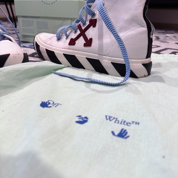 *SOLD* Off-White Vulcanized High Top Sneakers - Picture 7 of 8